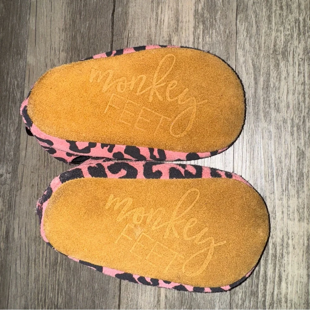 Monkey Feet Pink Leopard Baby Sandals